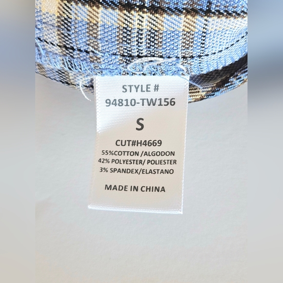 Women's Blue Plaid Paper Bag Shorts High Waisted Belt Pockets size Small - Picture 5 of 8